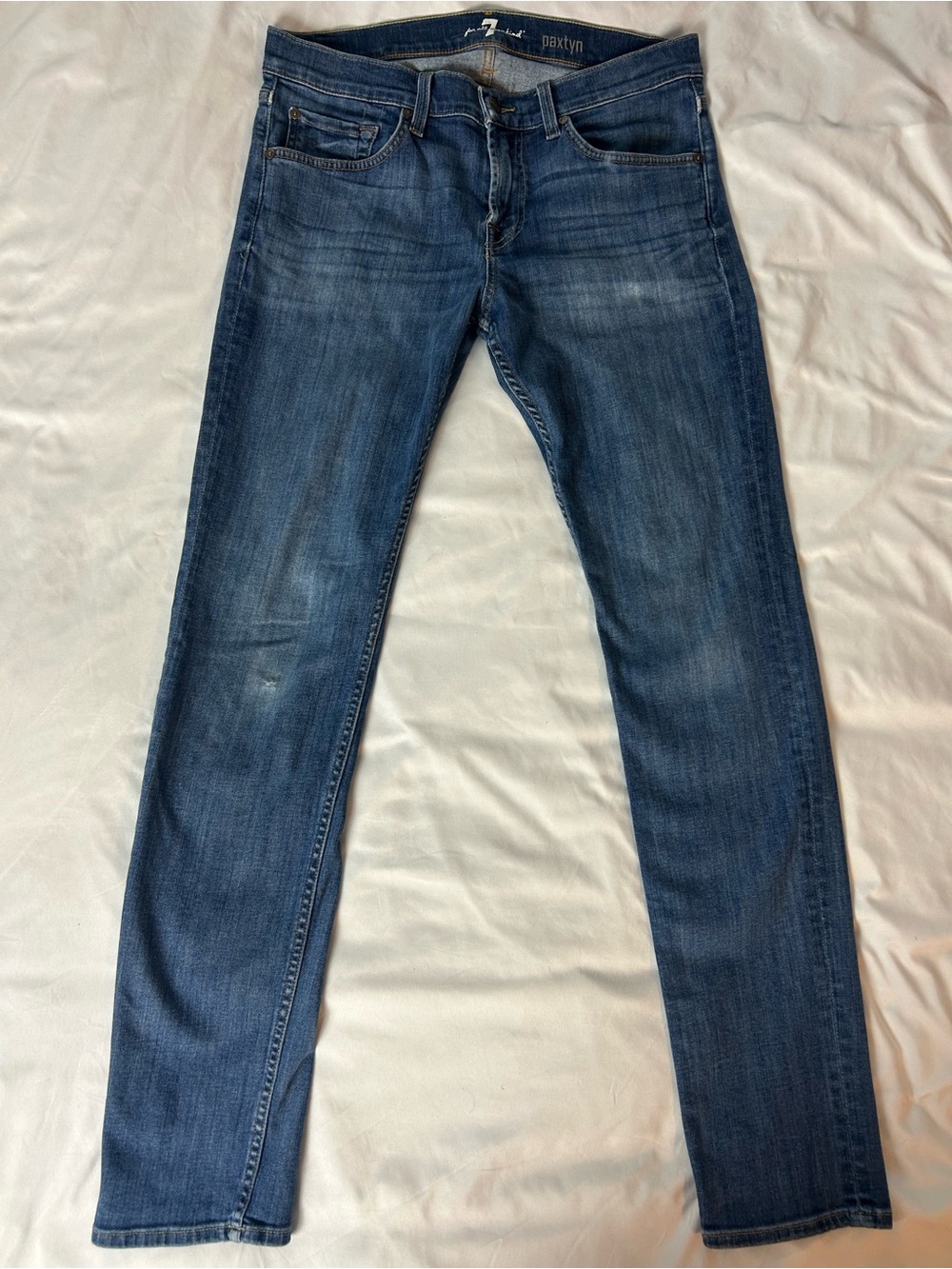7 For All Mankind Paxtyn Men’s Blue Stretch Skinny Jeans – W34